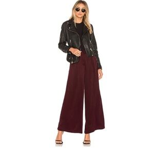 Free people textured wide leg pants houndstooth print size 2